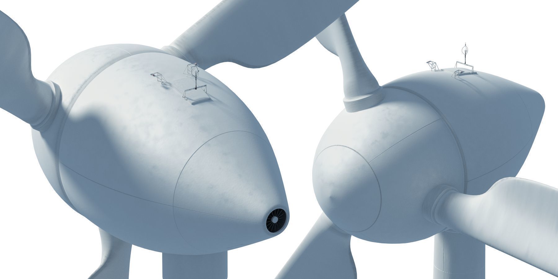 Wind Turbine Animated Riged Model Low-poly 3D model_1