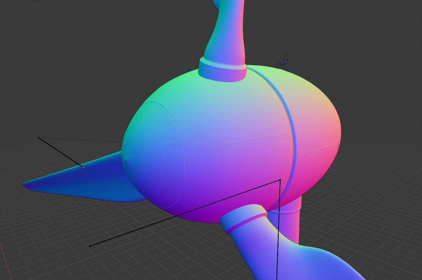 Wind Turbine Animated Riged Model Low-poly 3D model_7