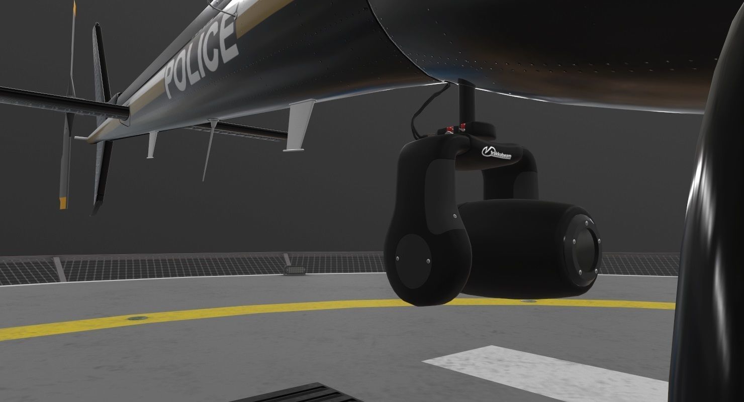 AS-350 Tulsa Police Low-poly 3D model_8