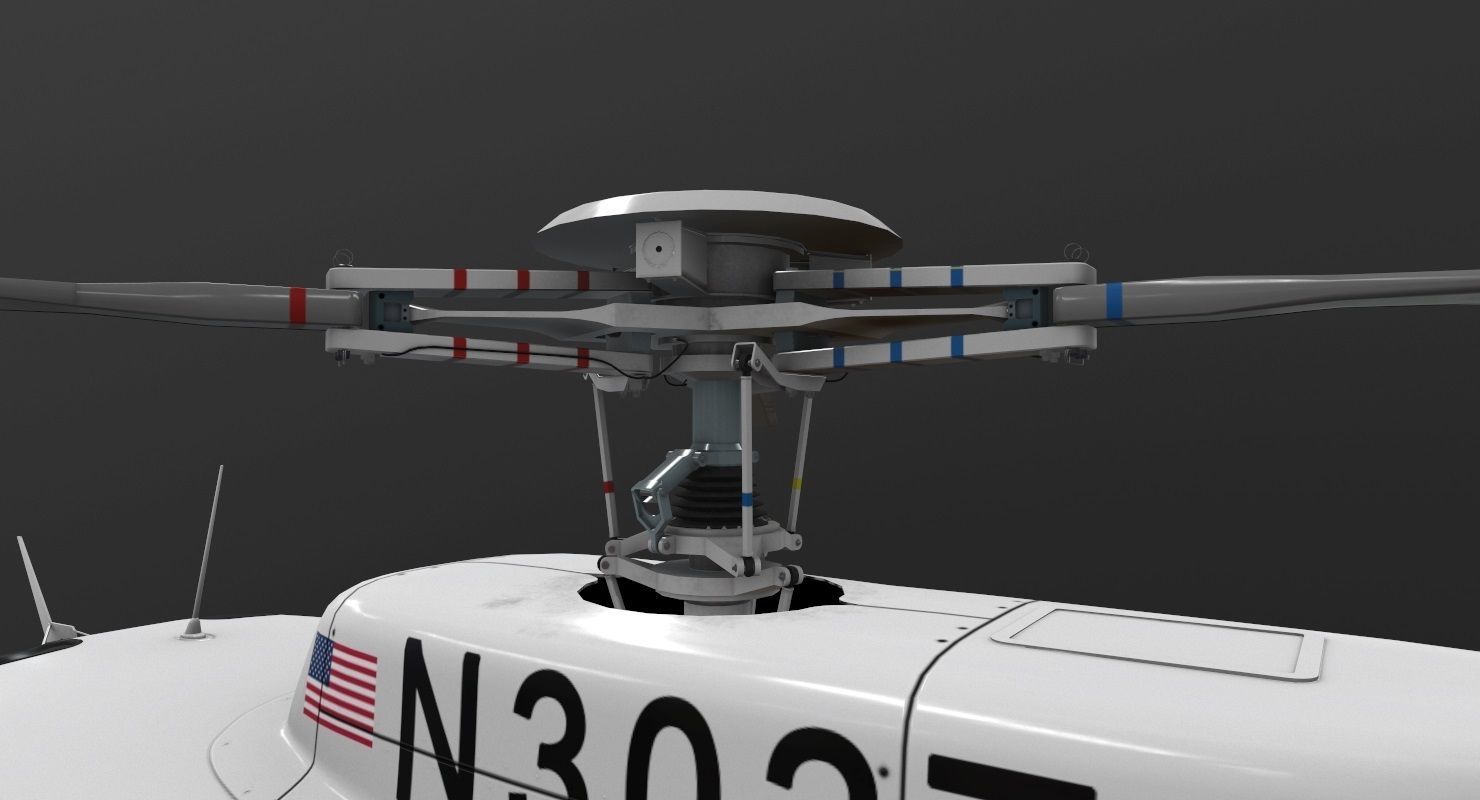 AS-350 Tulsa Police Low-poly 3D model_6
