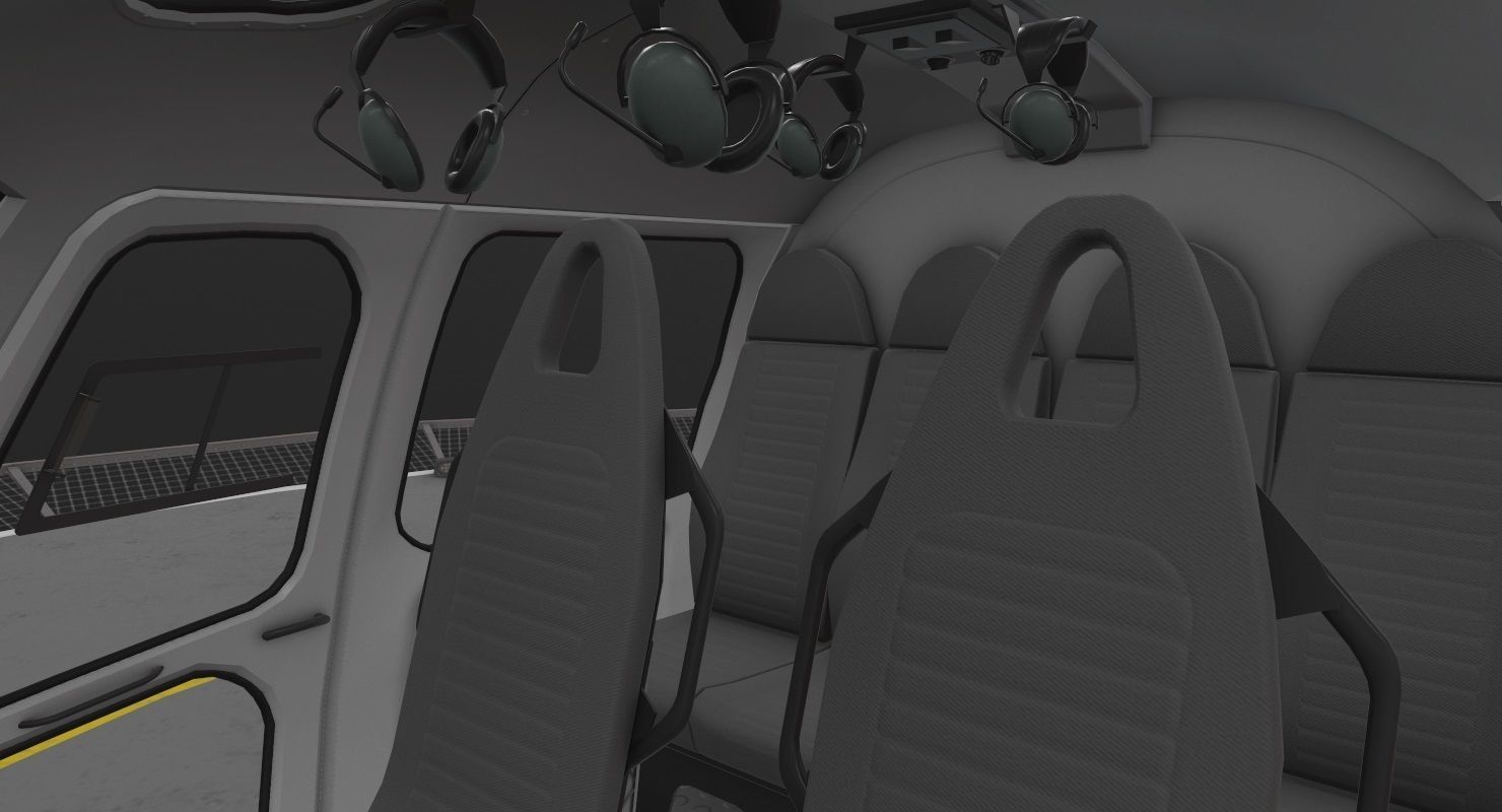 AS-350 Tulsa Police Low-poly 3D model_11