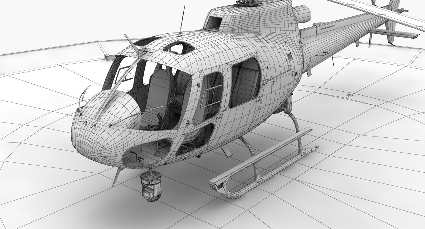 AS-350 Tulsa Police Low-poly 3D model_18