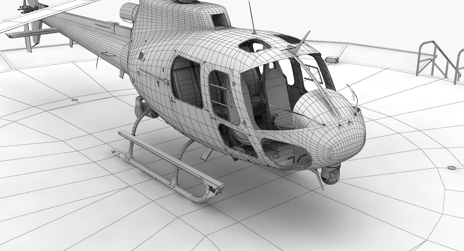 AS-350 Tulsa Police Low-poly 3D model_19