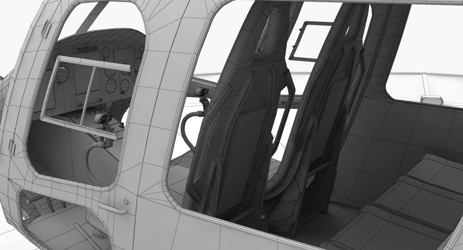 AS-350 Tulsa Police Low-poly 3D model_23