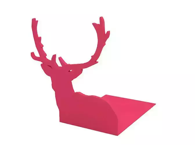 Bookend deer head book holder