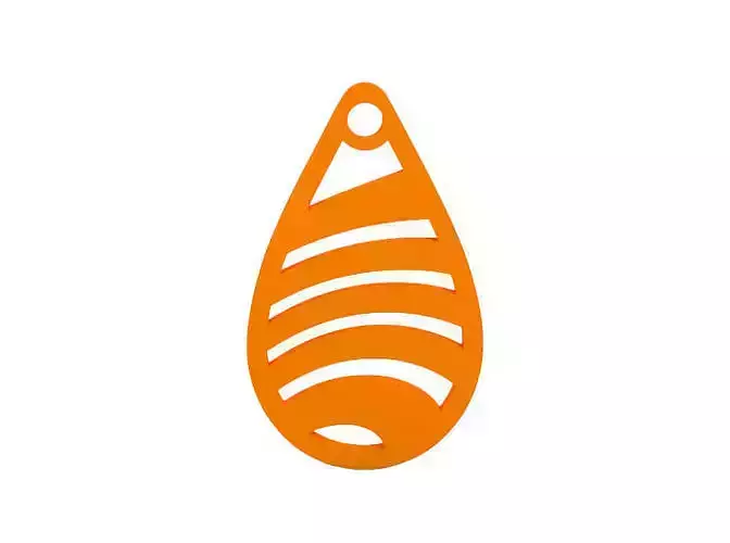 Earring orange fish logo