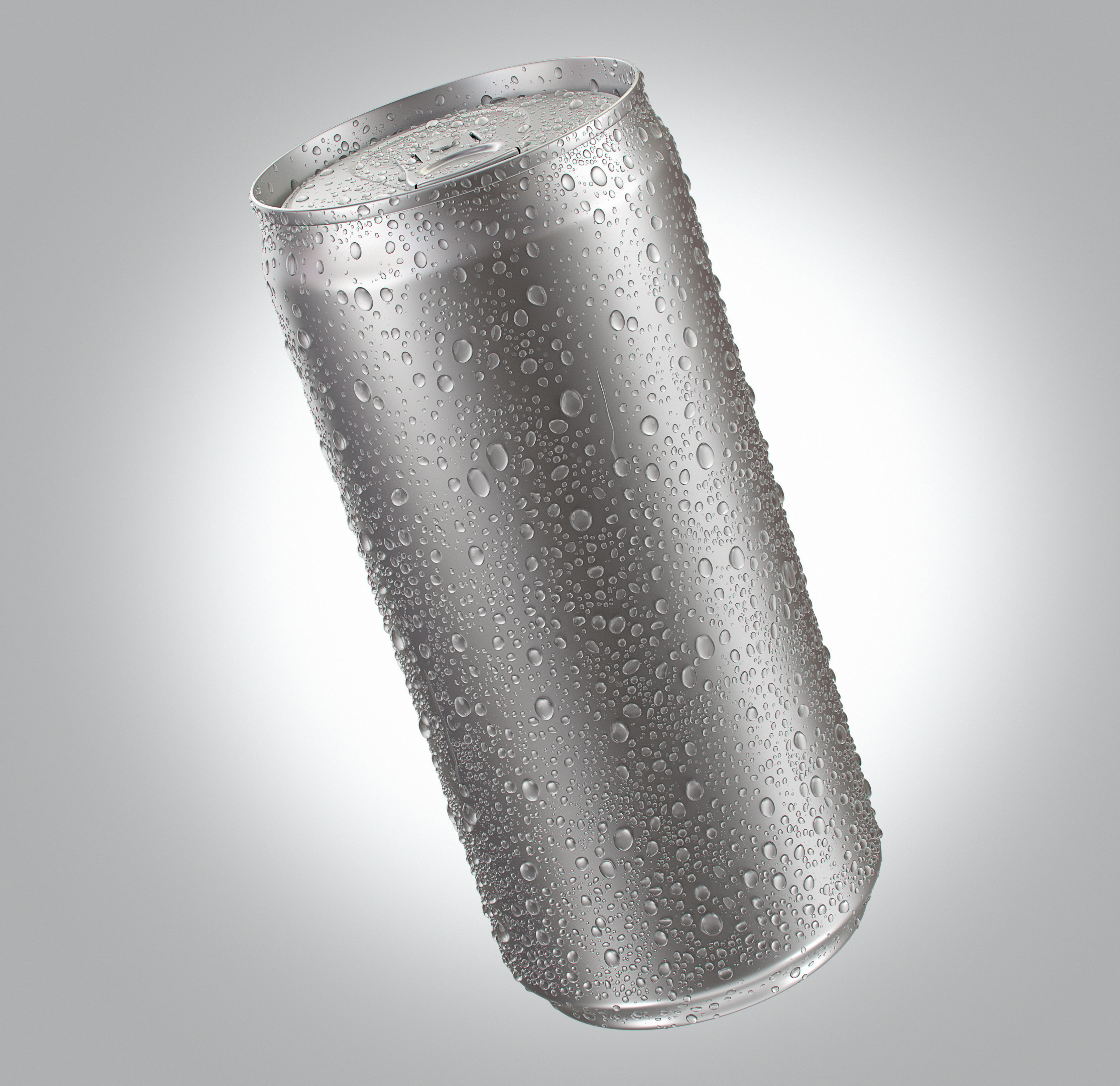 Can With Water Droplets 220ml Red Bull type 3D model_1