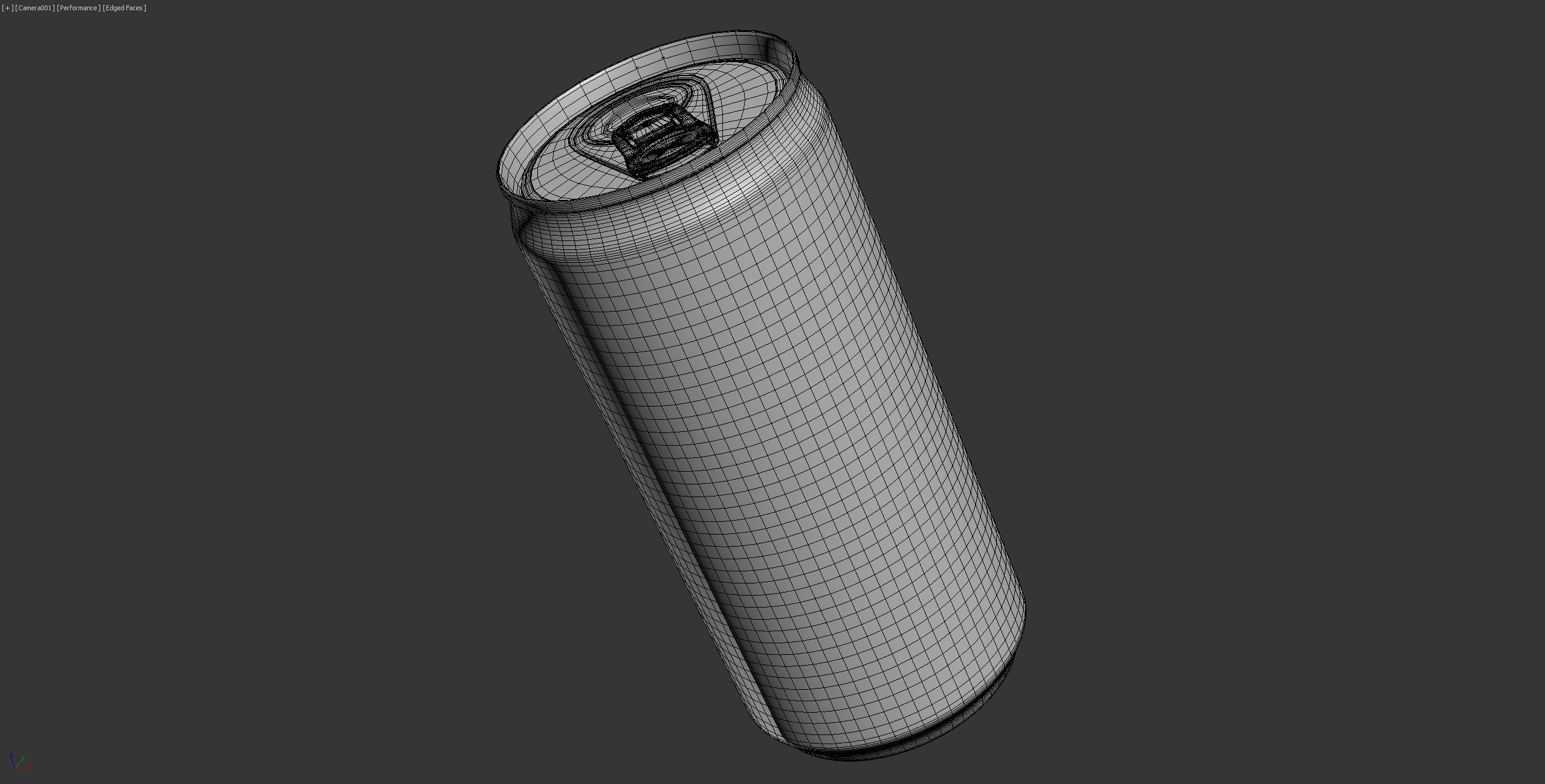 Can With Water Droplets 220ml Red Bull type 3D model_6