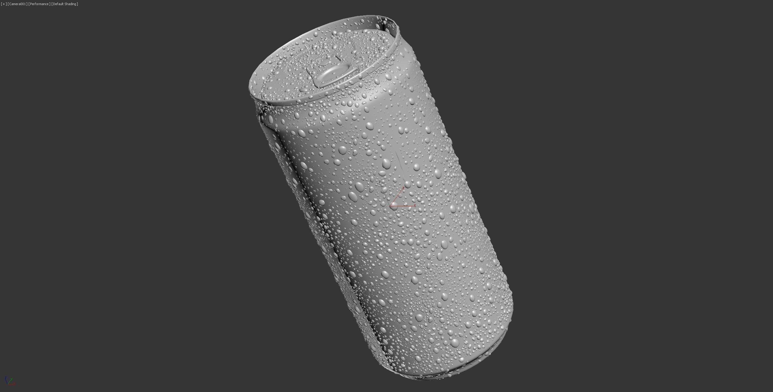 Can With Water Droplets 220ml Red Bull type 3D model_4