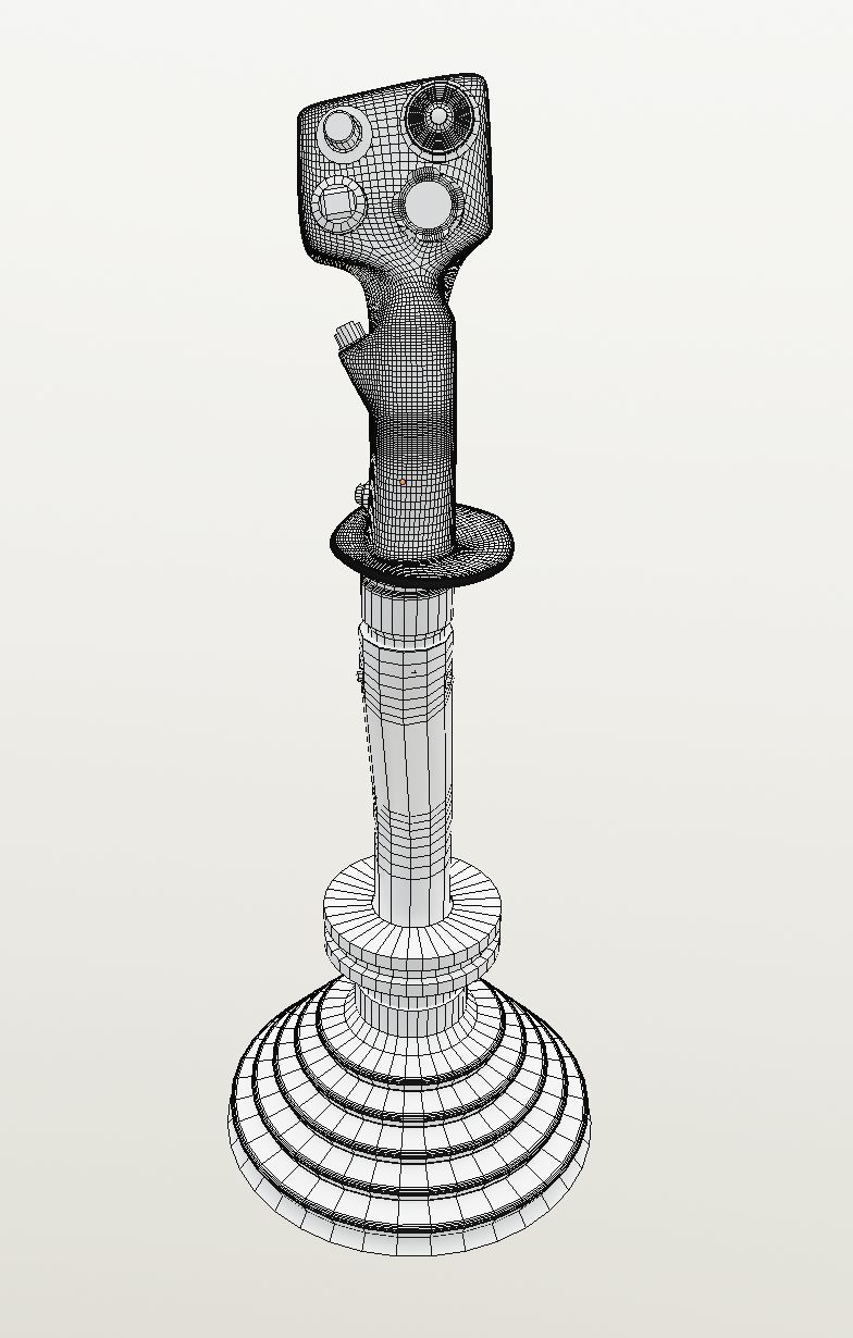 A10 Warthog Flightstick Low-poly 3D model_5