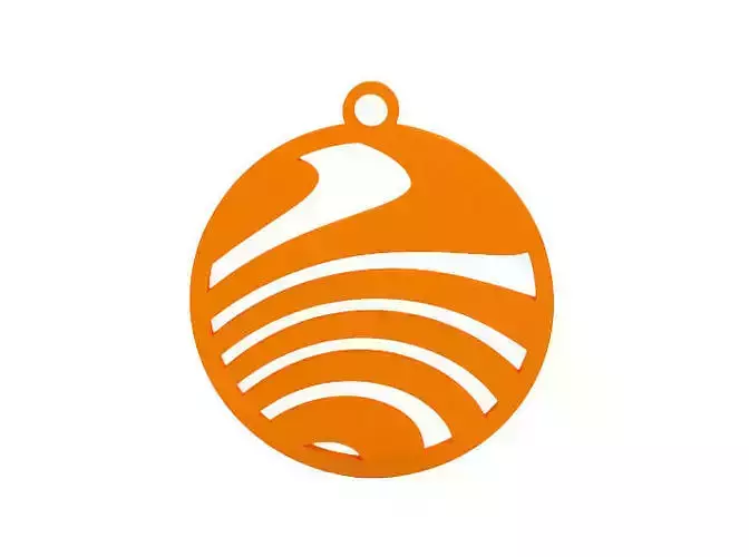 Earring orange christmas ornament