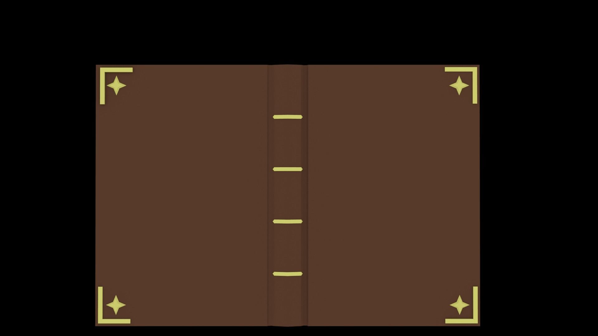 Open book fbx abc obj Free low-poly 3D model_1