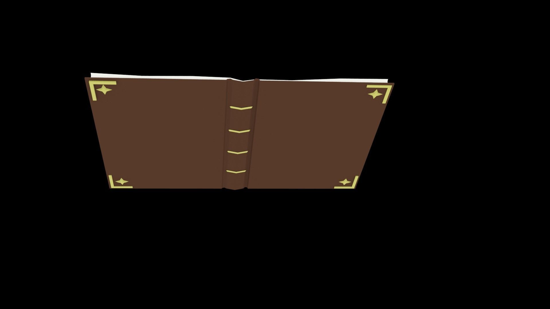 Open book fbx abc obj Free low-poly 3D model_3