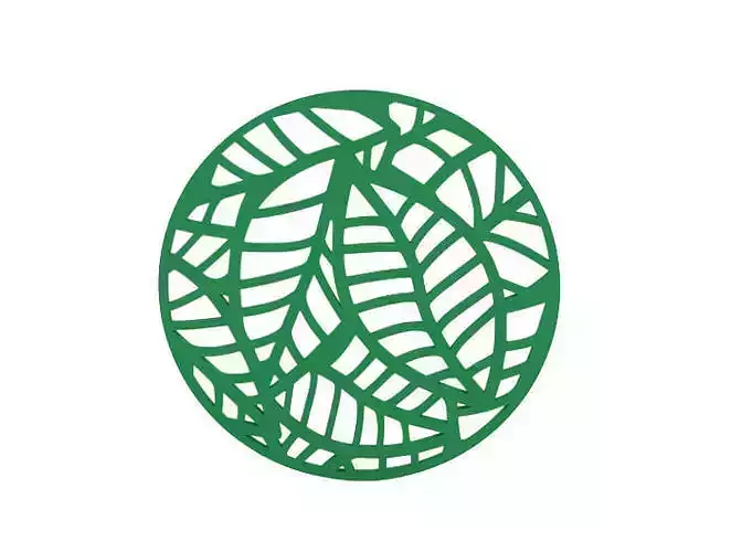 Coaster leaf cut out