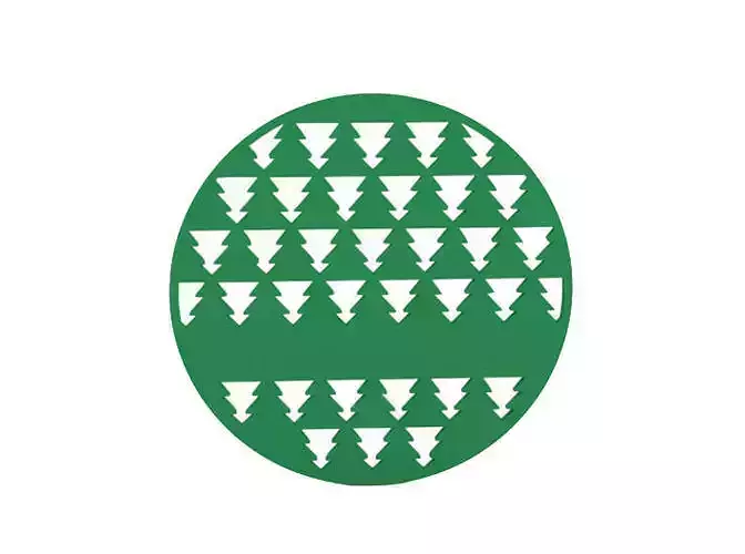 Coaster easter egg with trees