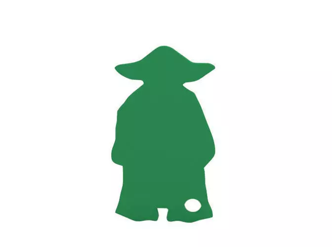 Keychain star wars yoda 3D print model_0