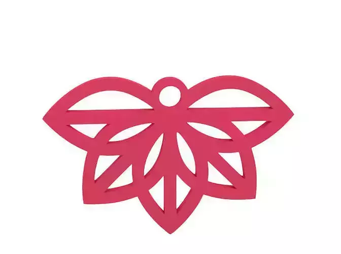 Earring lotus flower charm