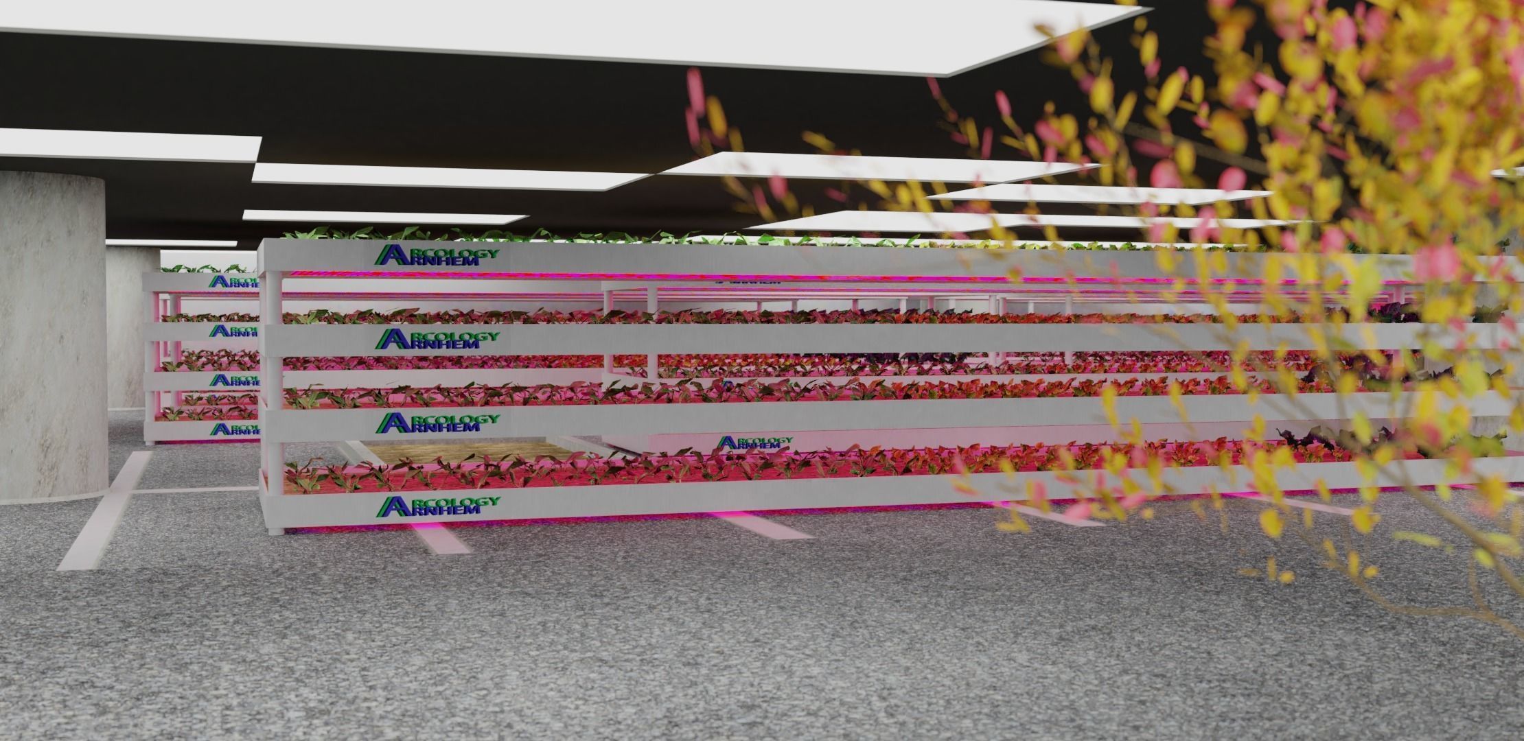 3D Realistic indoor vertical farming Low-poly 3D model_2