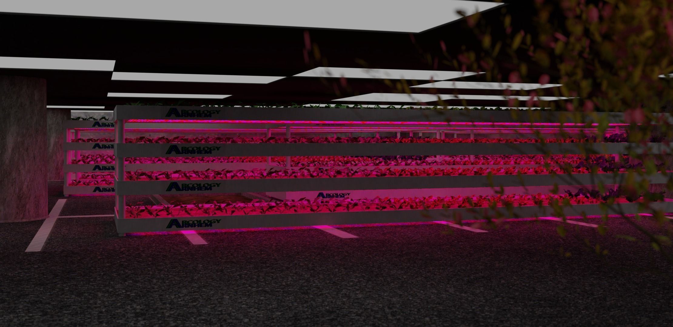 3D Realistic indoor vertical farming Low-poly 3D model_1