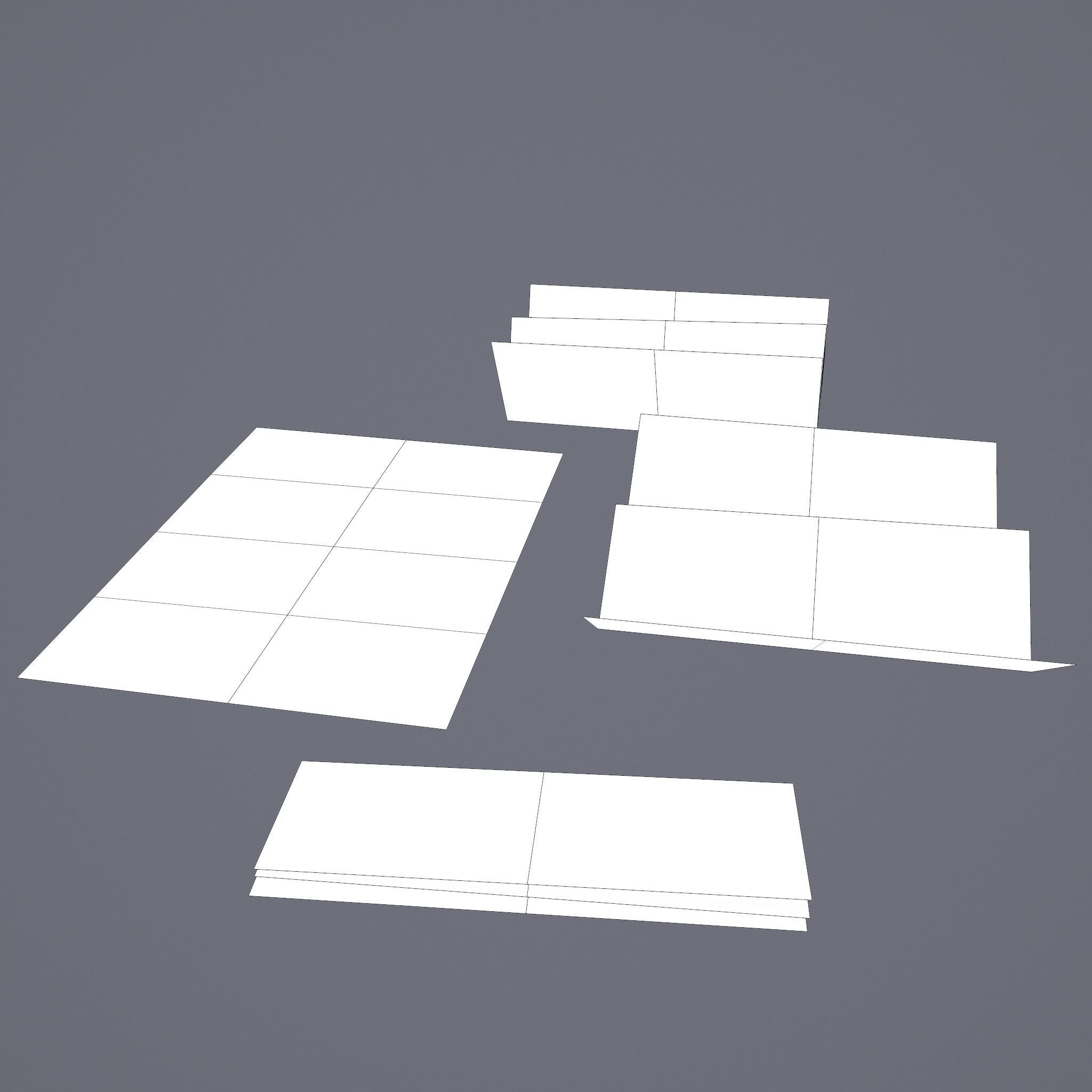 Folding Treasure Map Low-poly 3D model_40