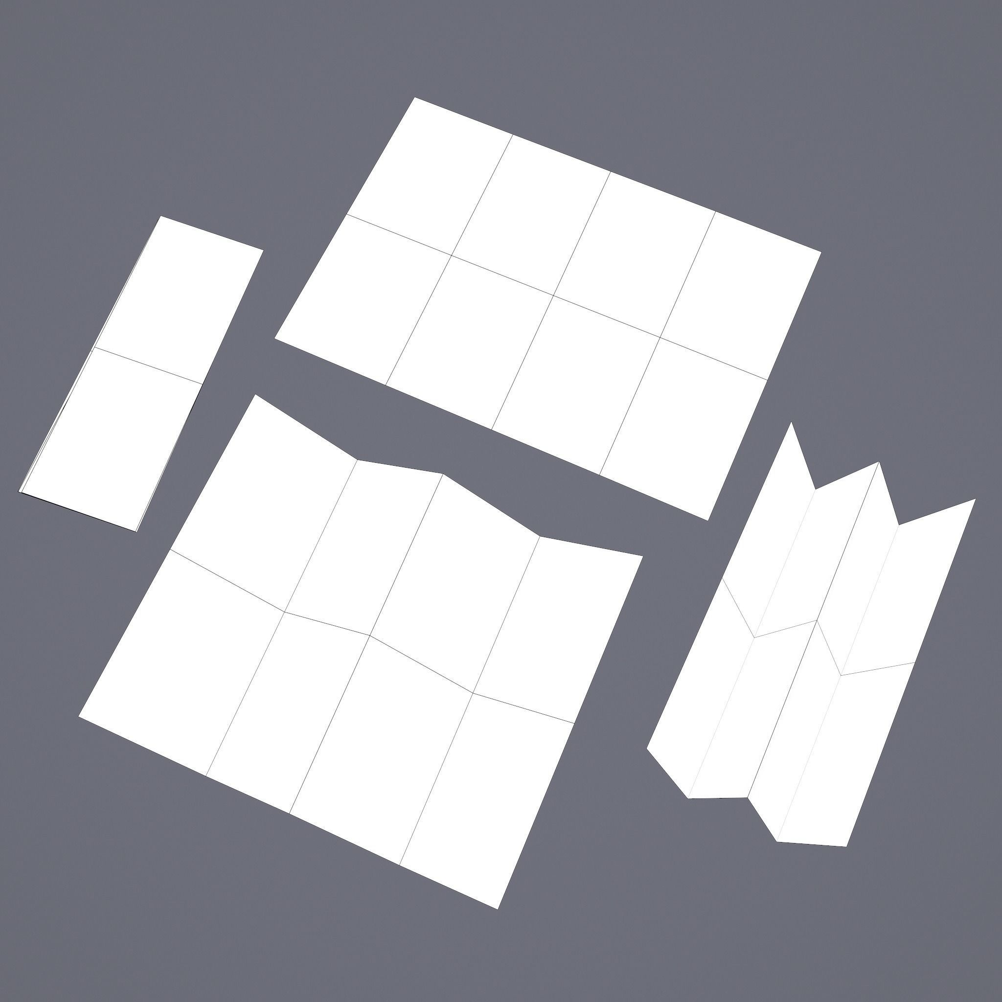 Folding Treasure Map Low-poly 3D model_39