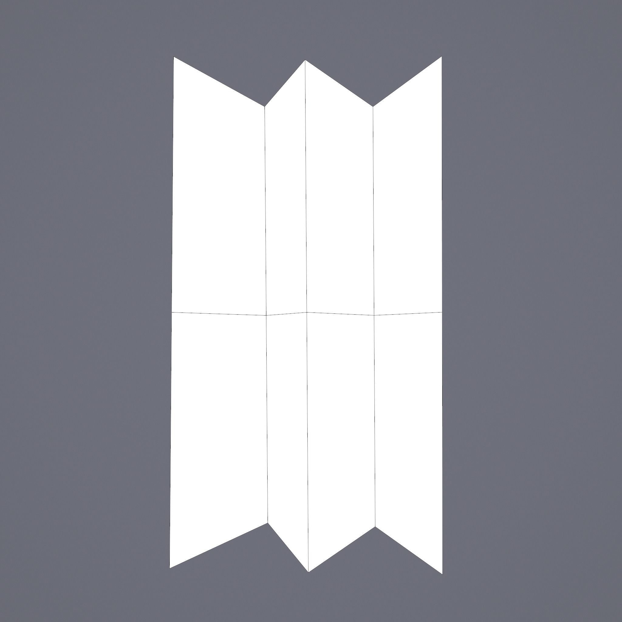 Folding Treasure Map Low-poly 3D model_36