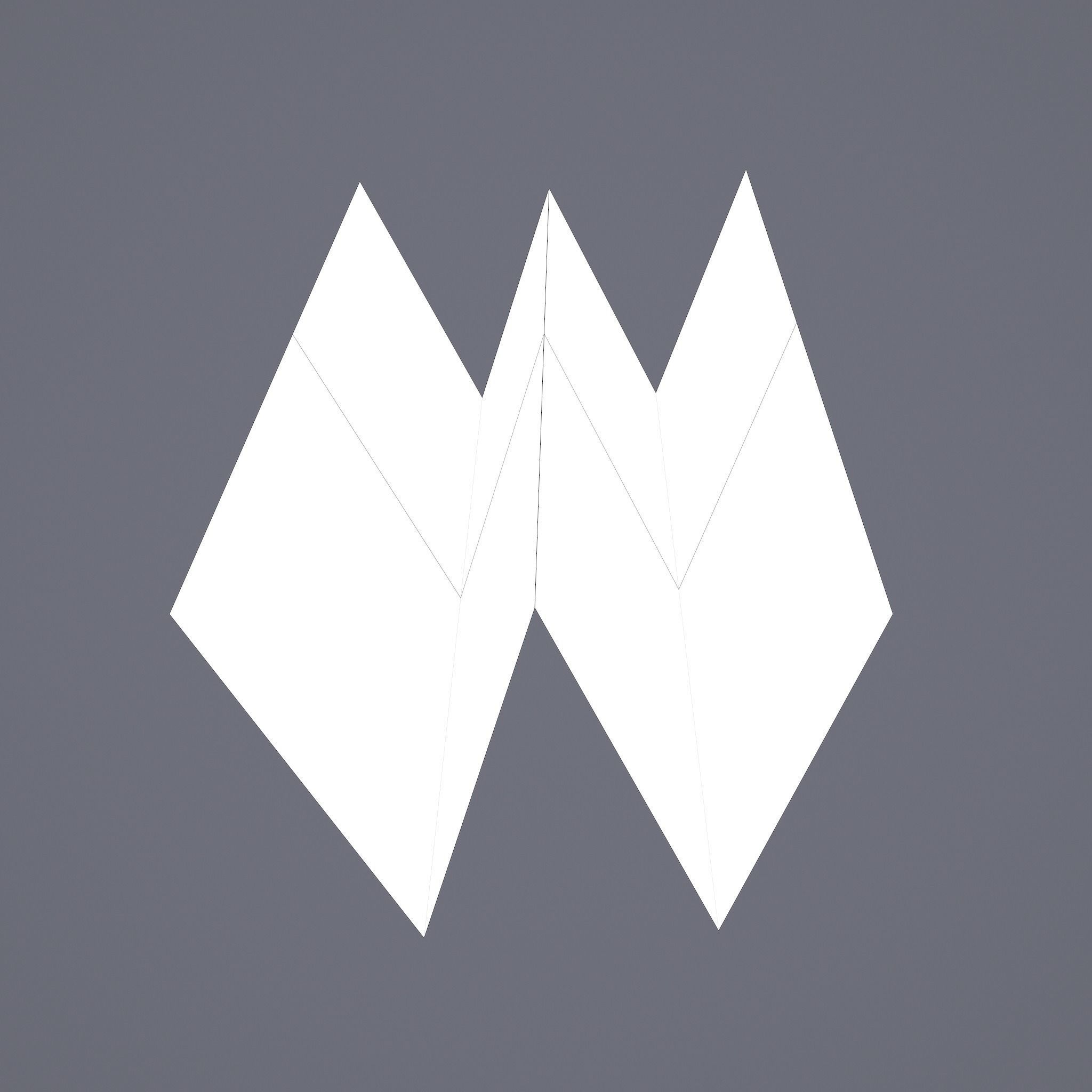 Folding Treasure Map Low-poly 3D model_37