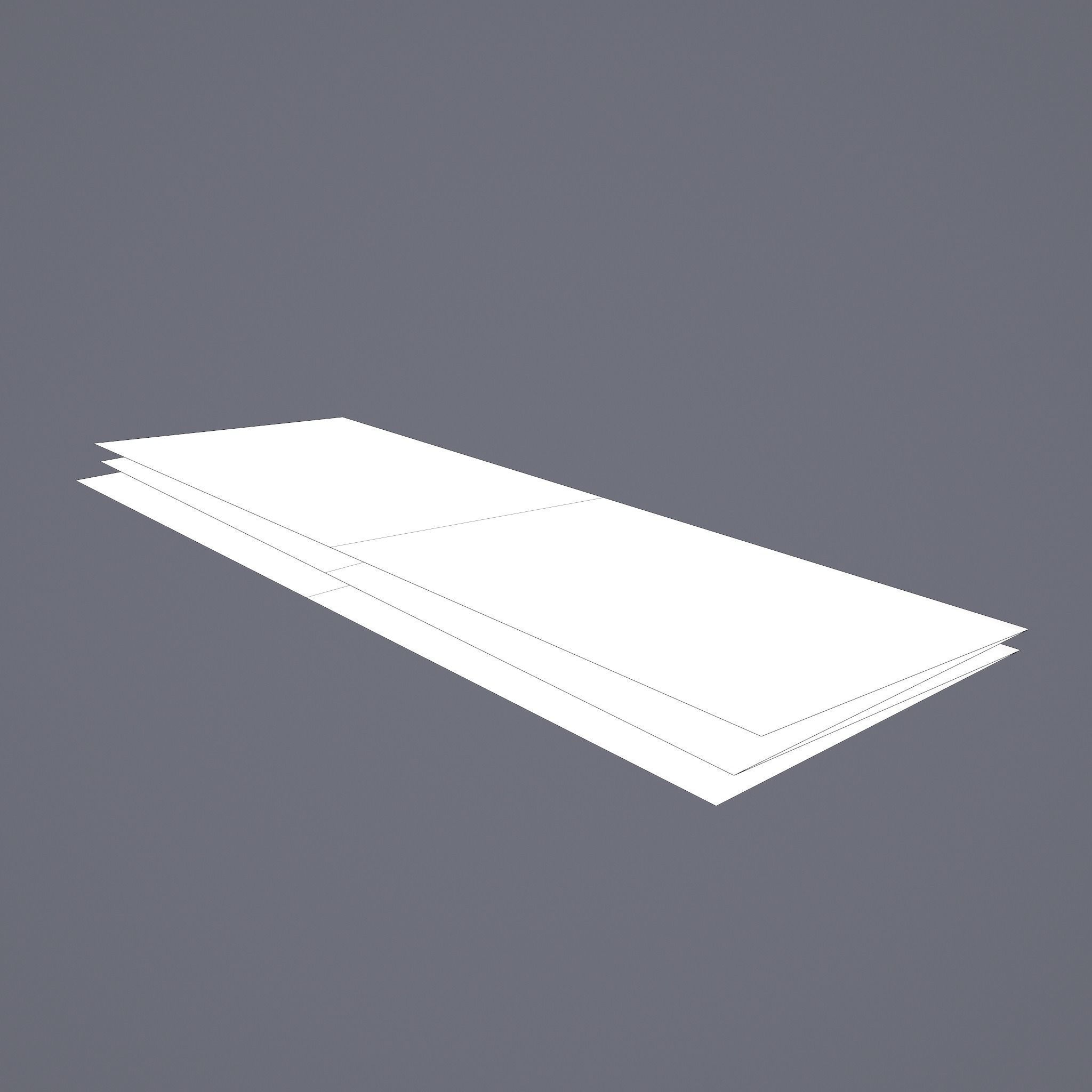 Folding Treasure Map Low-poly 3D model_31