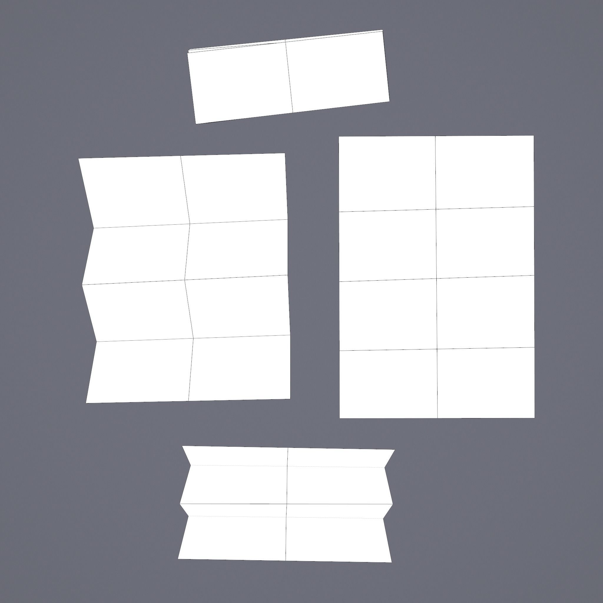Folding Treasure Map Low-poly 3D model_44