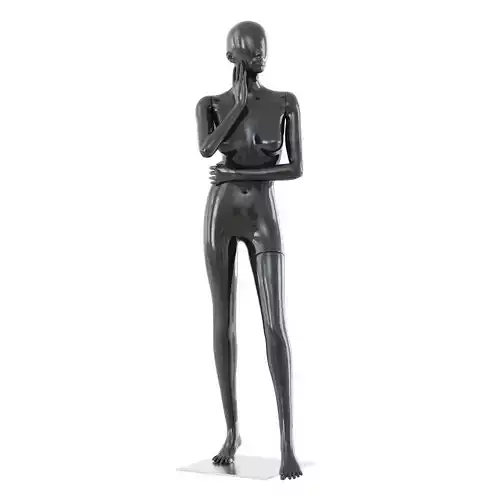 Female black mannequin 43 3D model