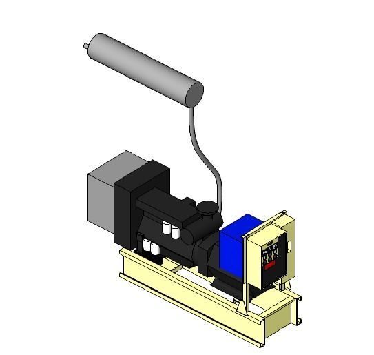 MOTOGENERADOR machine tool 3D model_1
