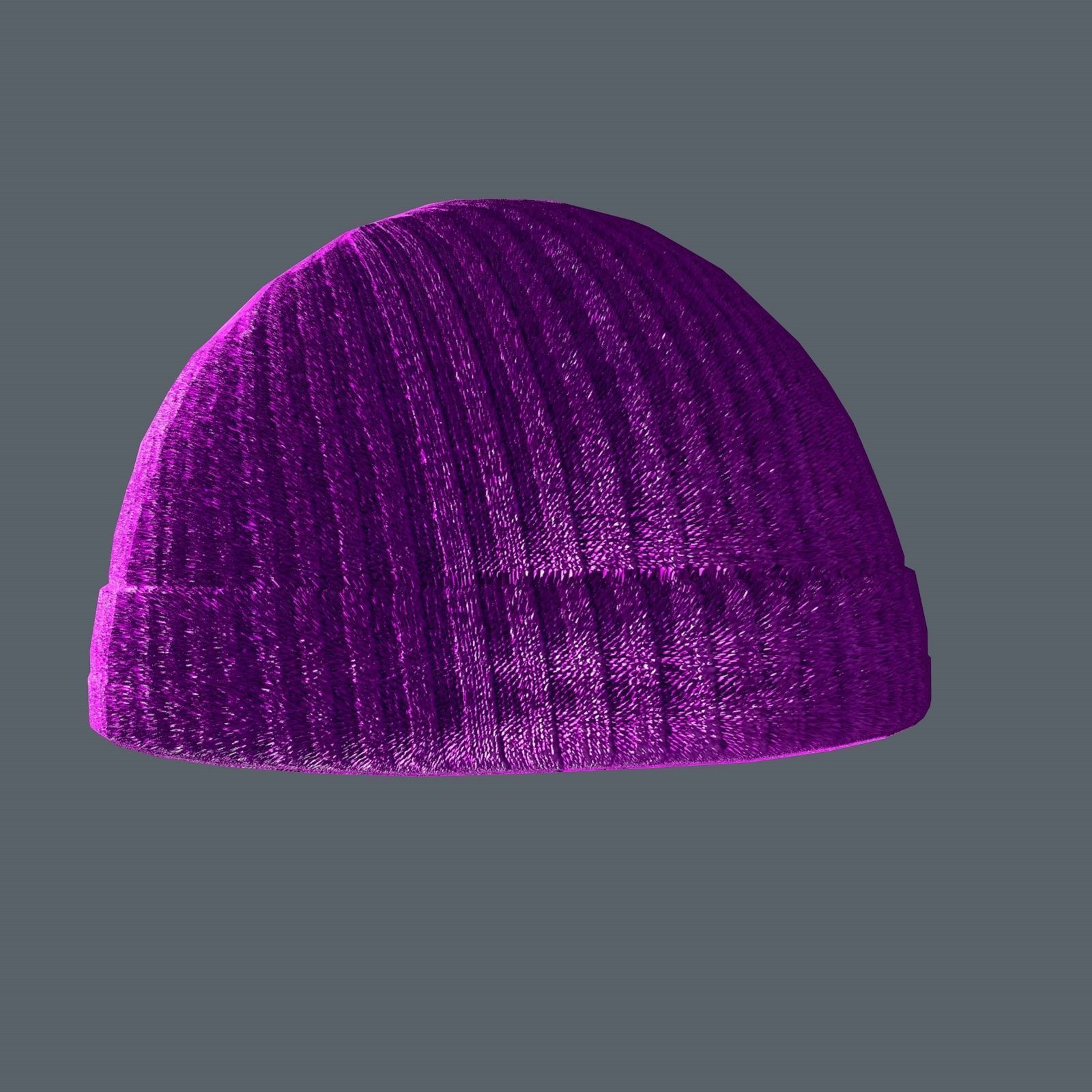 Knit Beanie Cap with Multiple Color Variations 3D model_3
