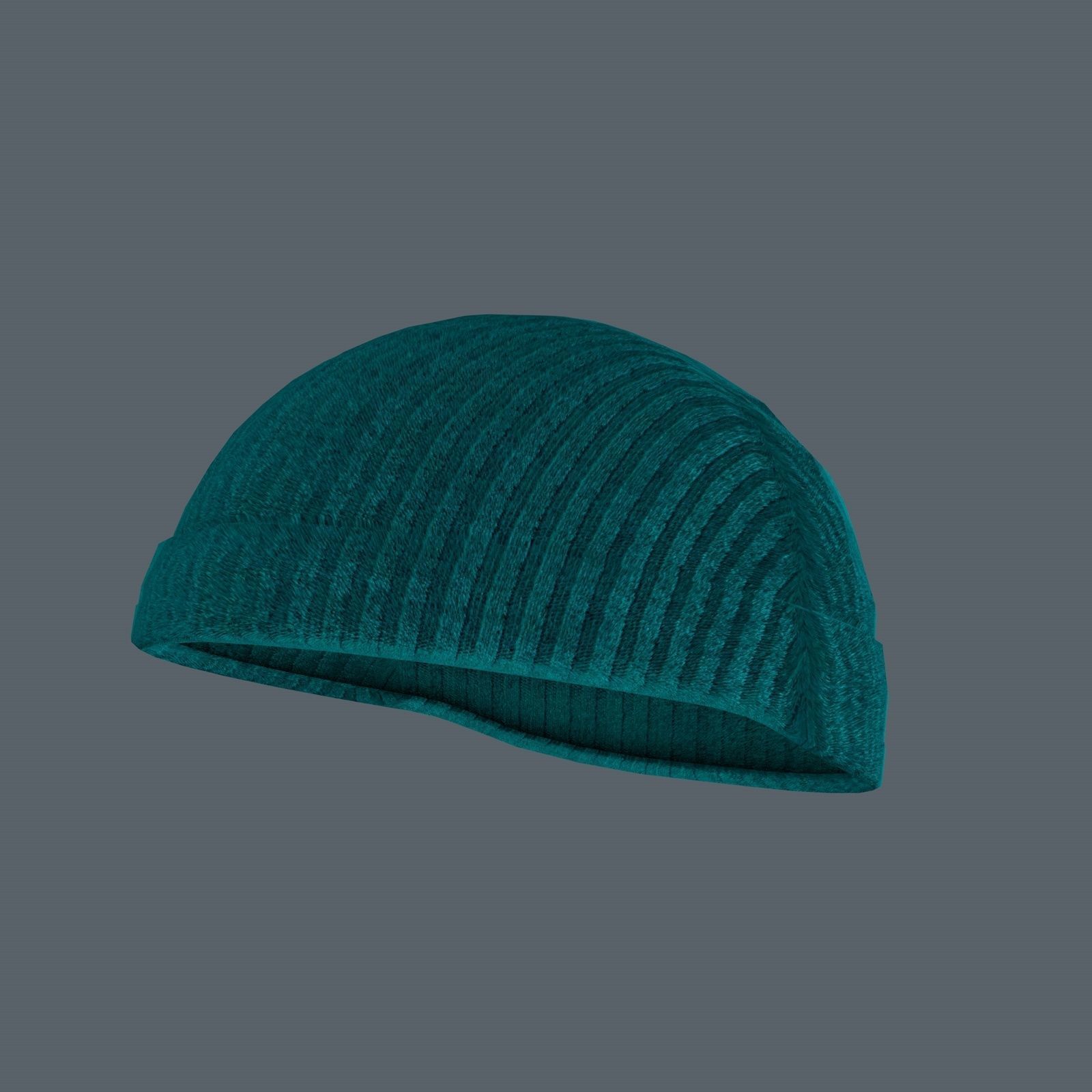 Knit Beanie Cap with Multiple Color Variations 3D model_1