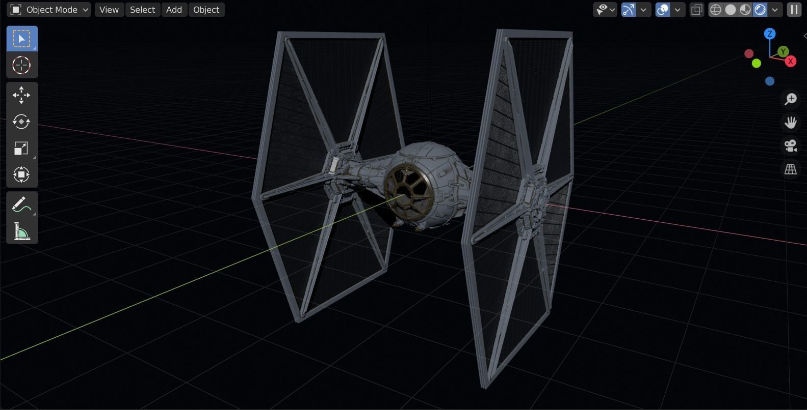 TIE FIGHTER - STAR WARS 3D model_6
