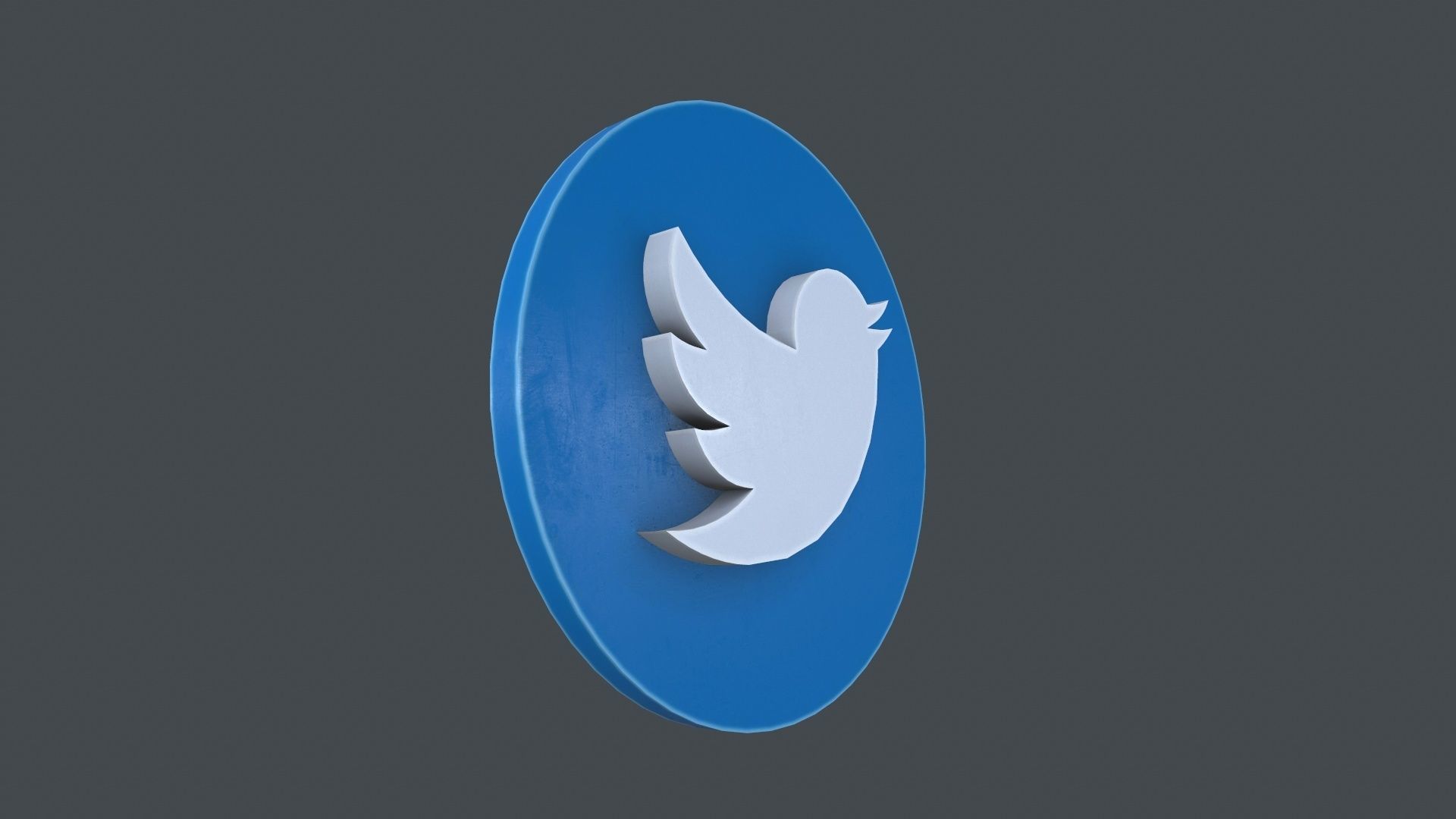 LOGO-001 Twitter Low-poly 3D model_2