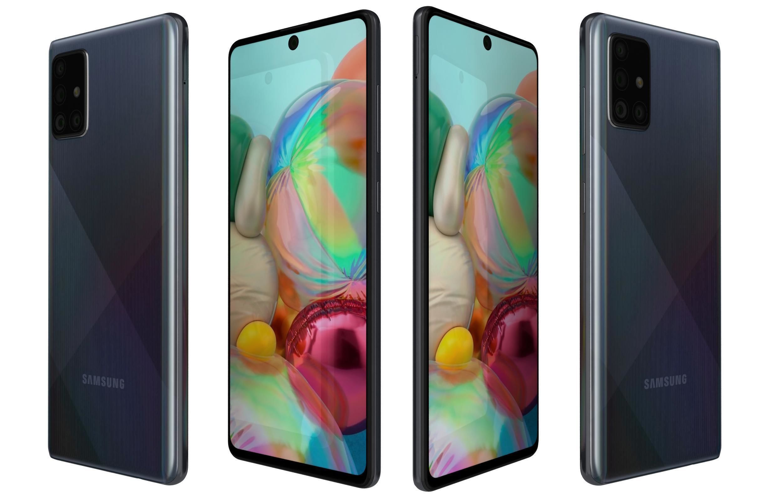 Samsung Galaxy A71 Crush Black 3D model_3