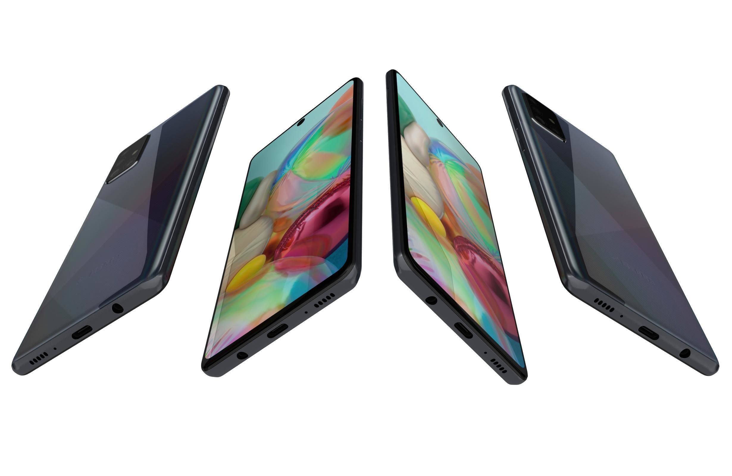 Samsung Galaxy A71 Crush Black 3D model_1