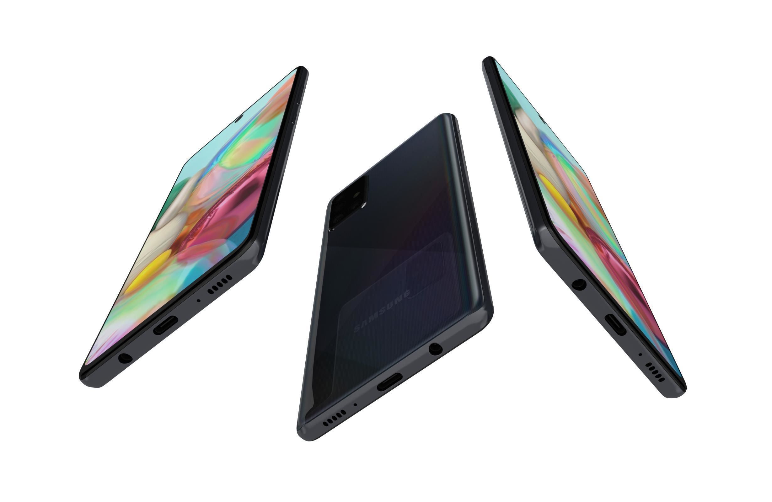 Samsung Galaxy A71 Crush Black 3D model_5