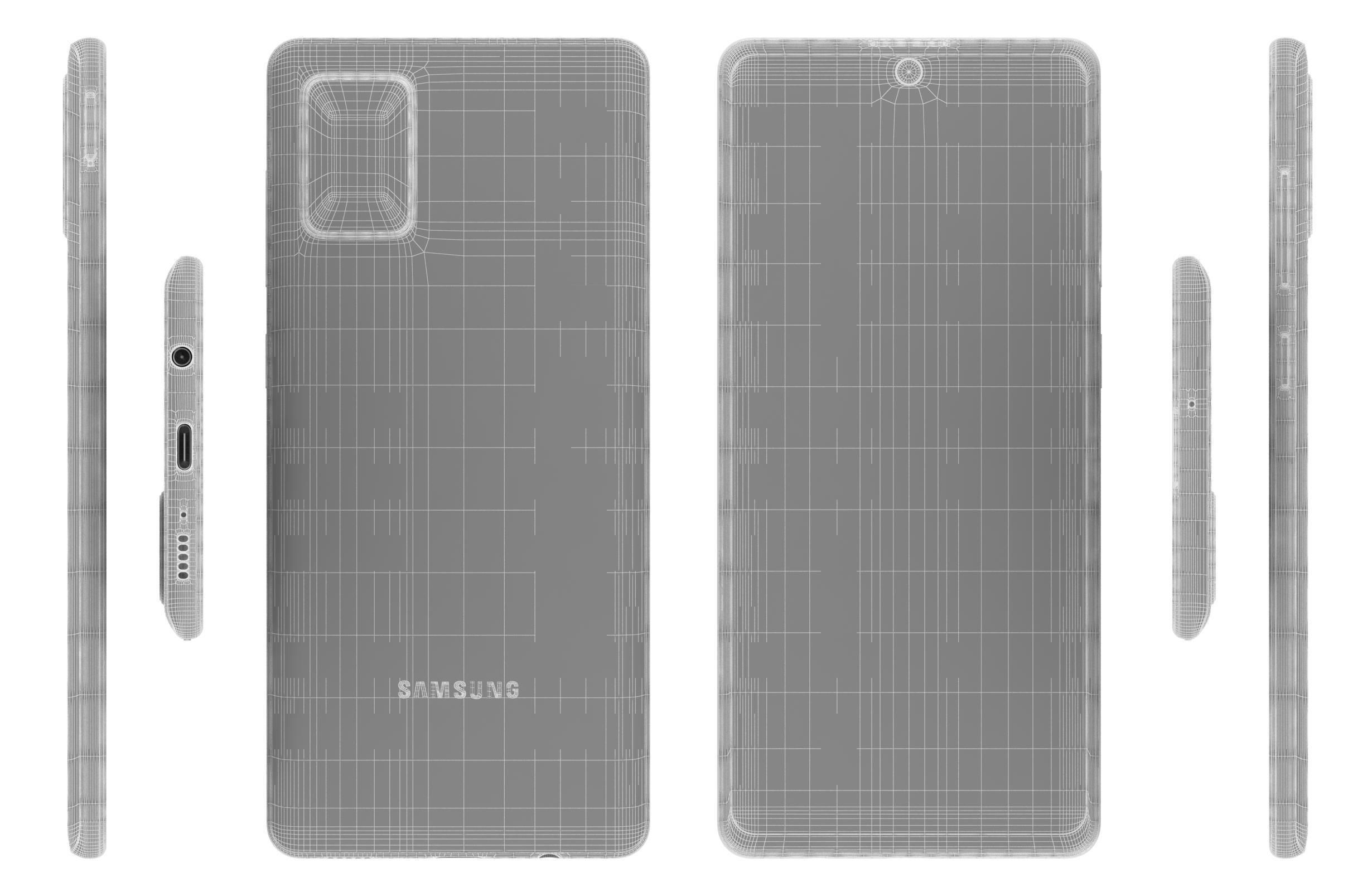 Samsung Galaxy A71 Crush Black 3D model_14