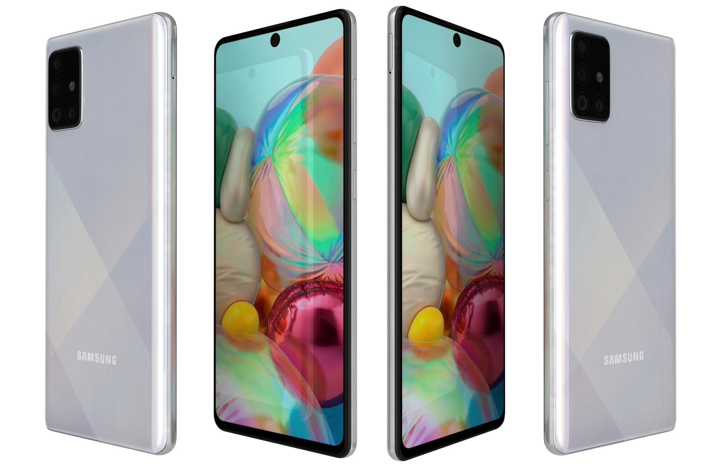 Samsung Galaxy A71 White 3D model_3