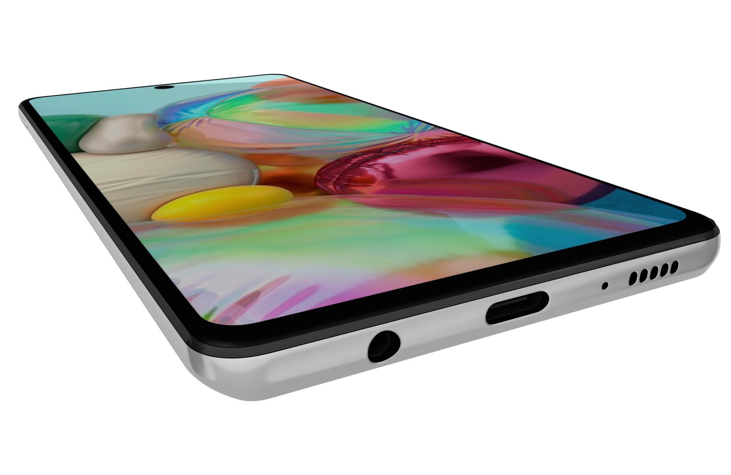 Samsung Galaxy A71 White 3D model_10