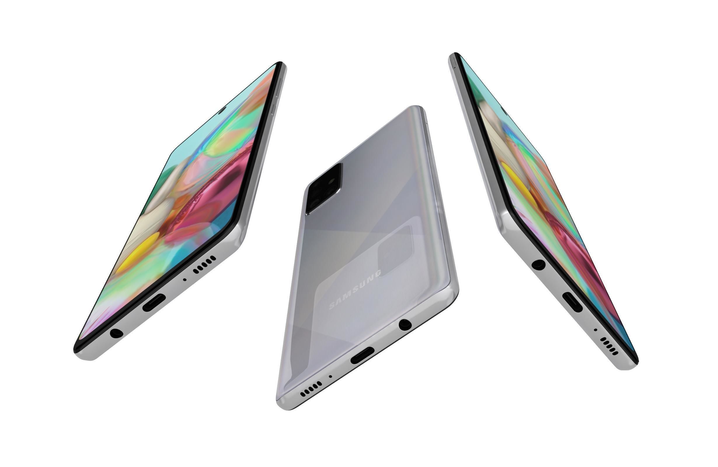 Samsung Galaxy A71 White 3D model_1