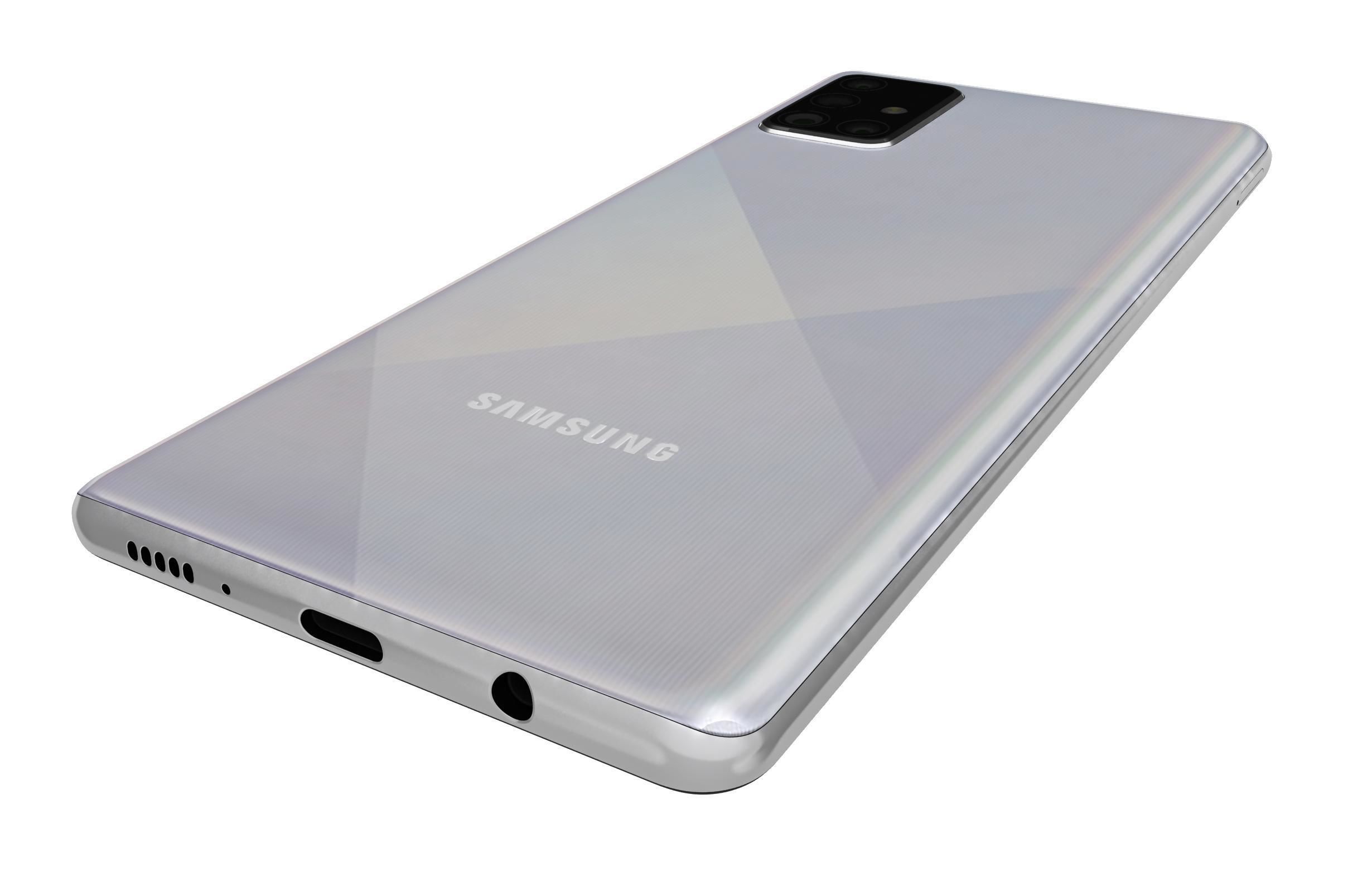 Samsung Galaxy A71 White 3D model_12