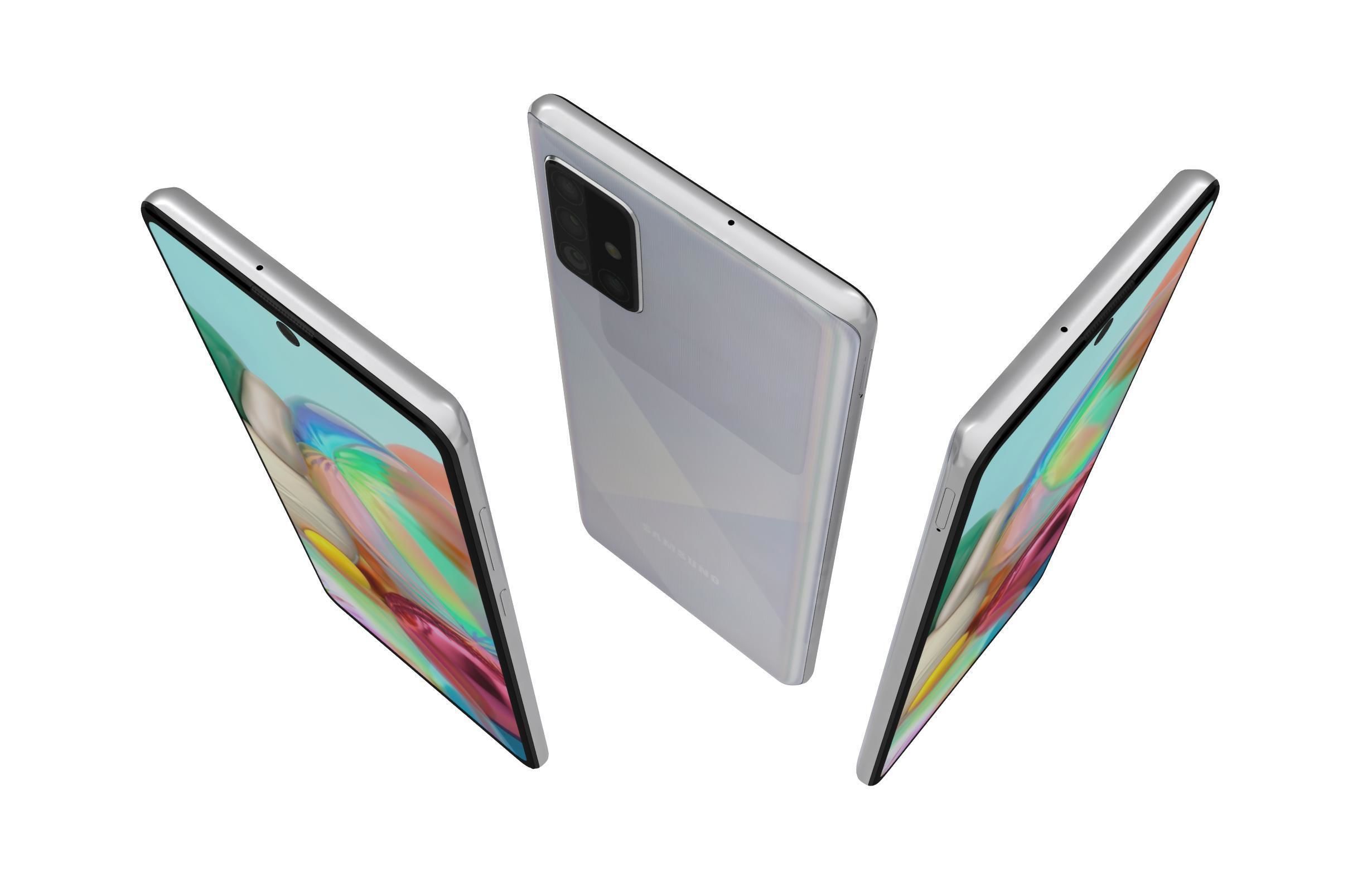 Samsung Galaxy A71 White 3D model_2