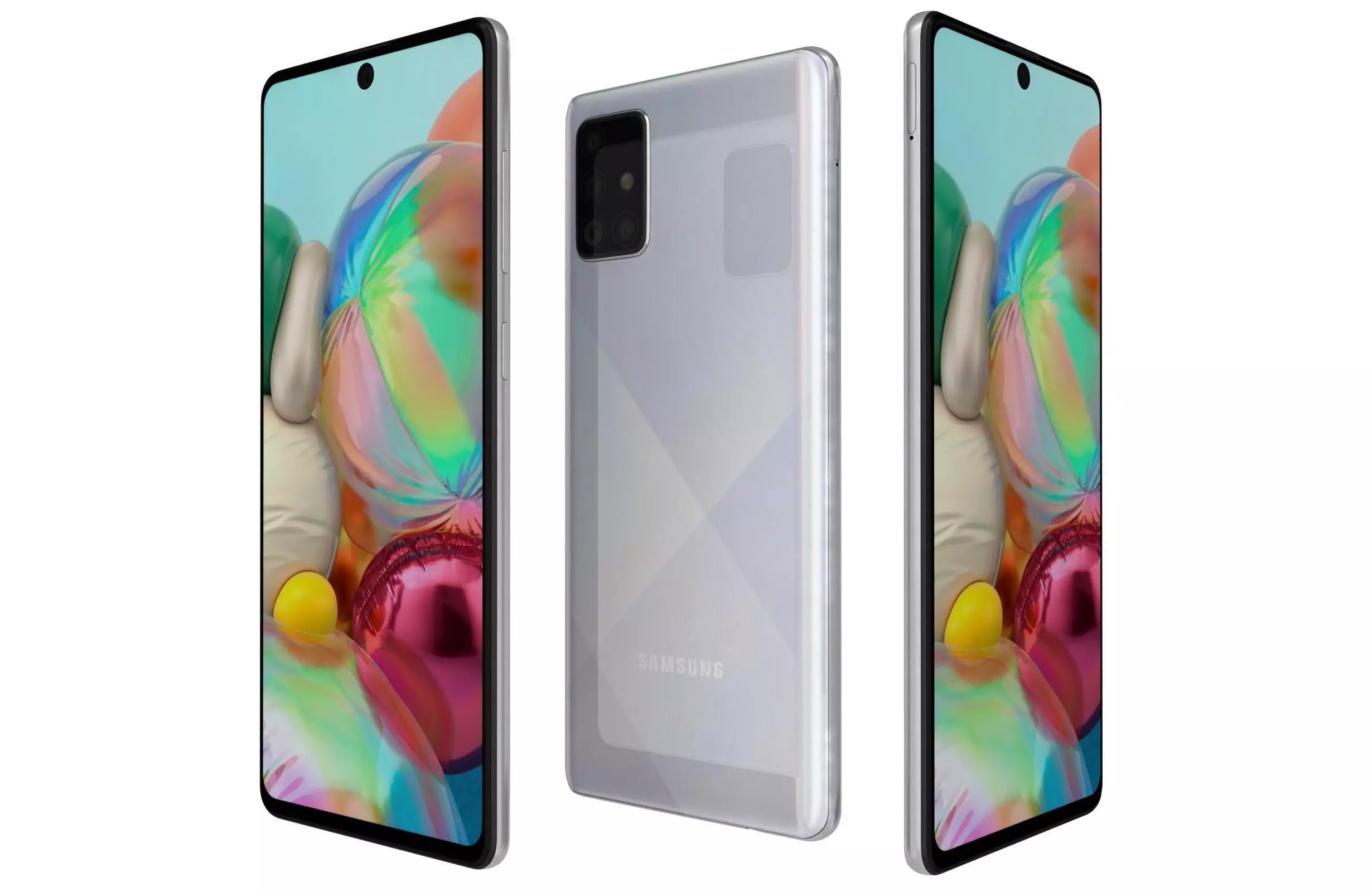 Samsung Galaxy A71 White 3D model_0