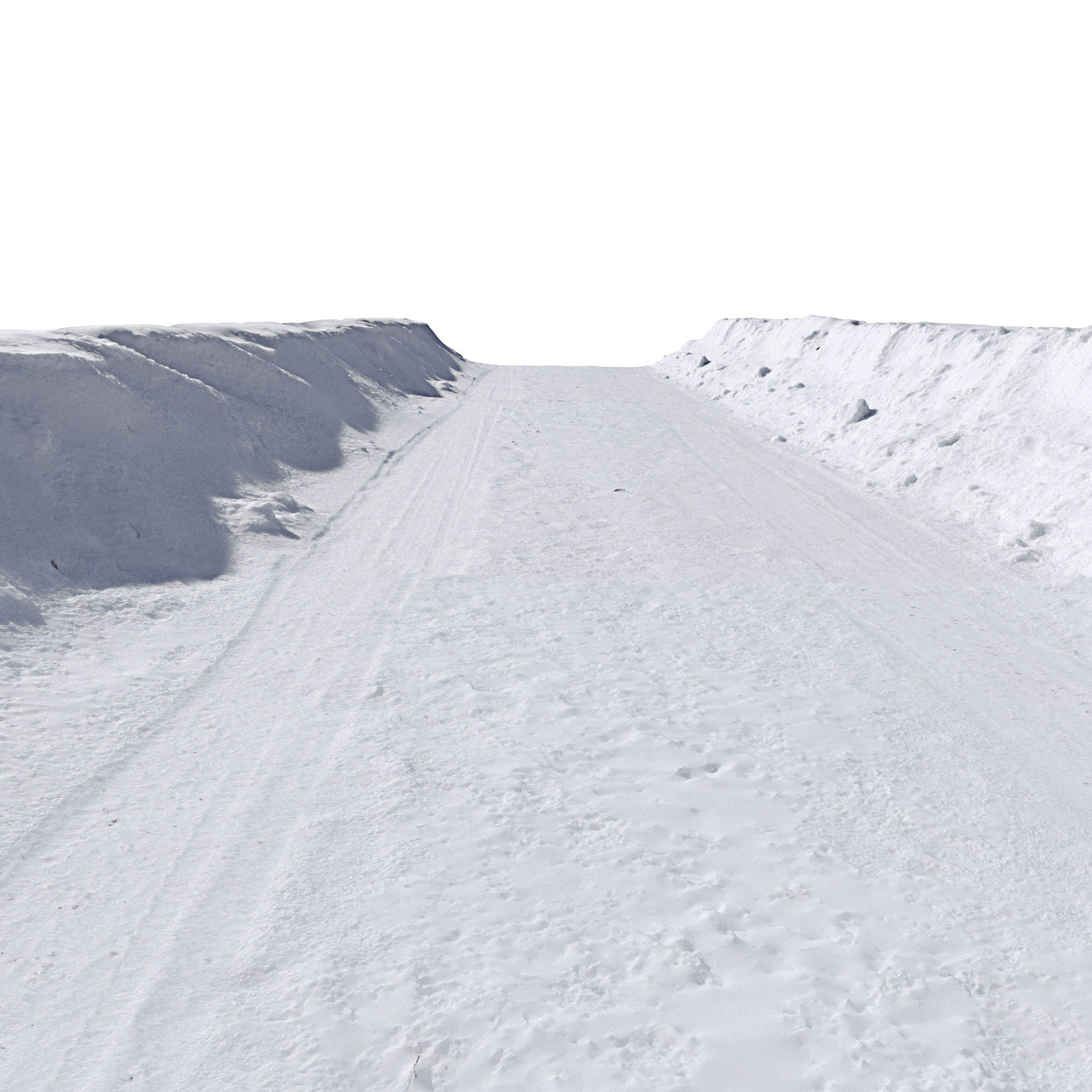 Snow Road 3D model_2