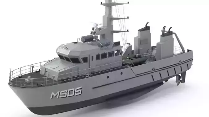 HDMS Hirsholm Vessel  MSD5 Low-poly 3D model