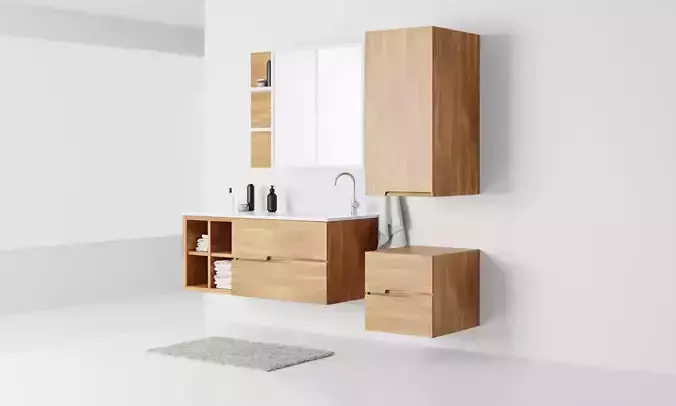 Bathroom Furniture Set 3D model