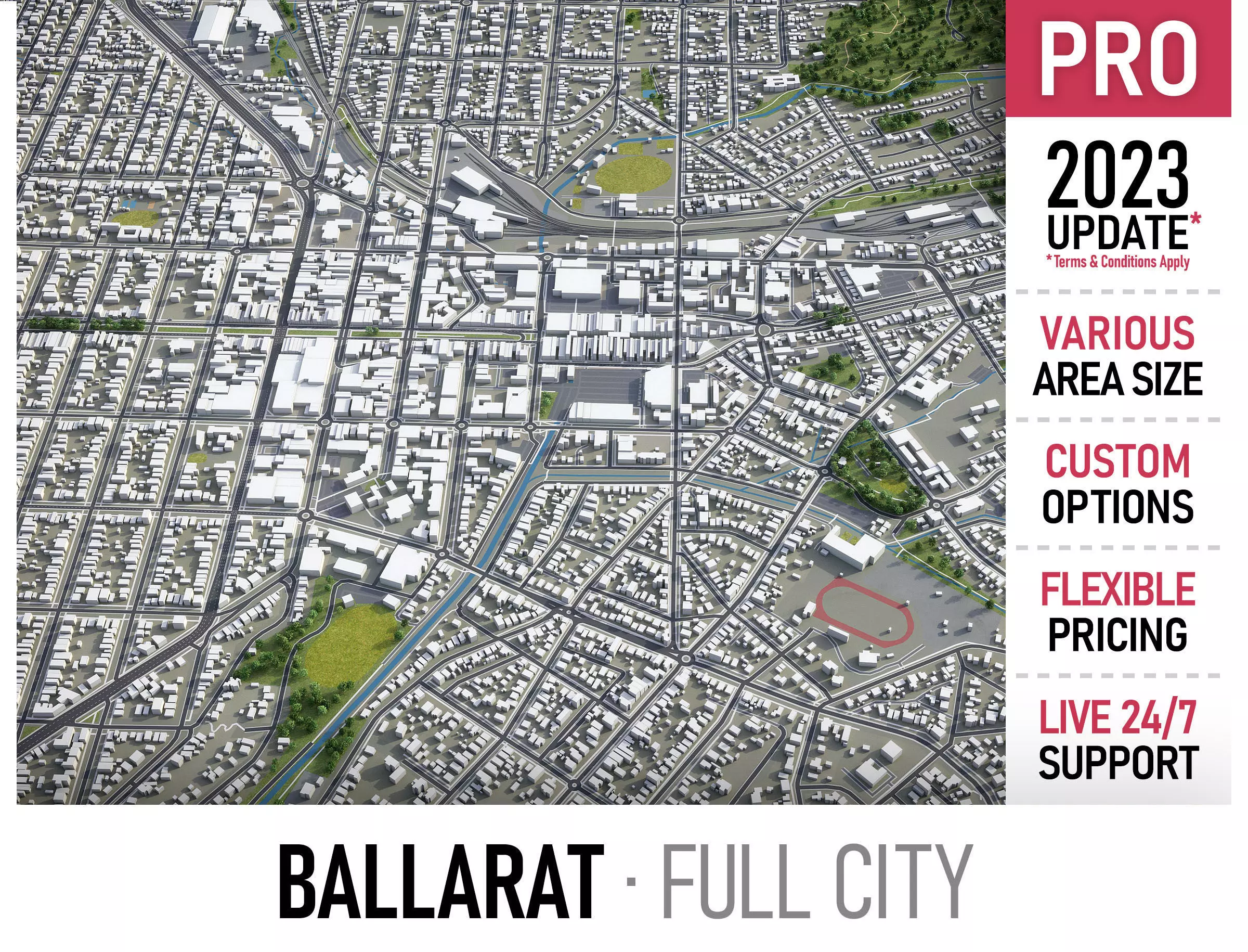 Ballarat  Low-poly 3D model_0