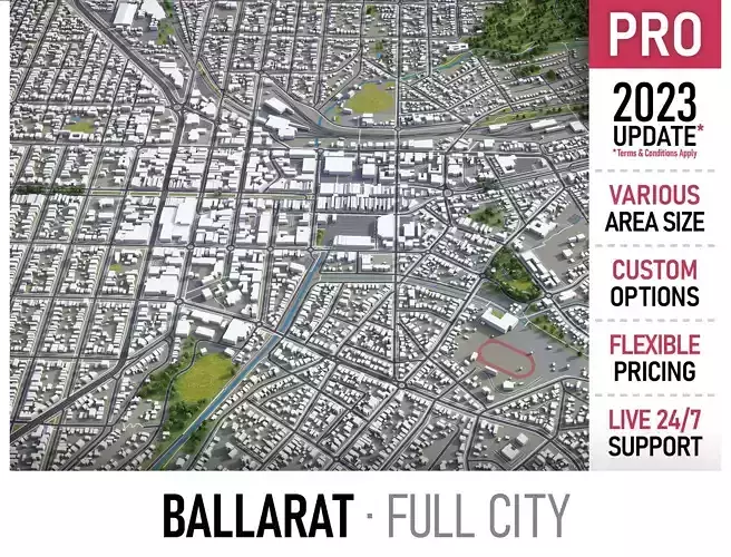 Ballarat  Low-poly 3D model